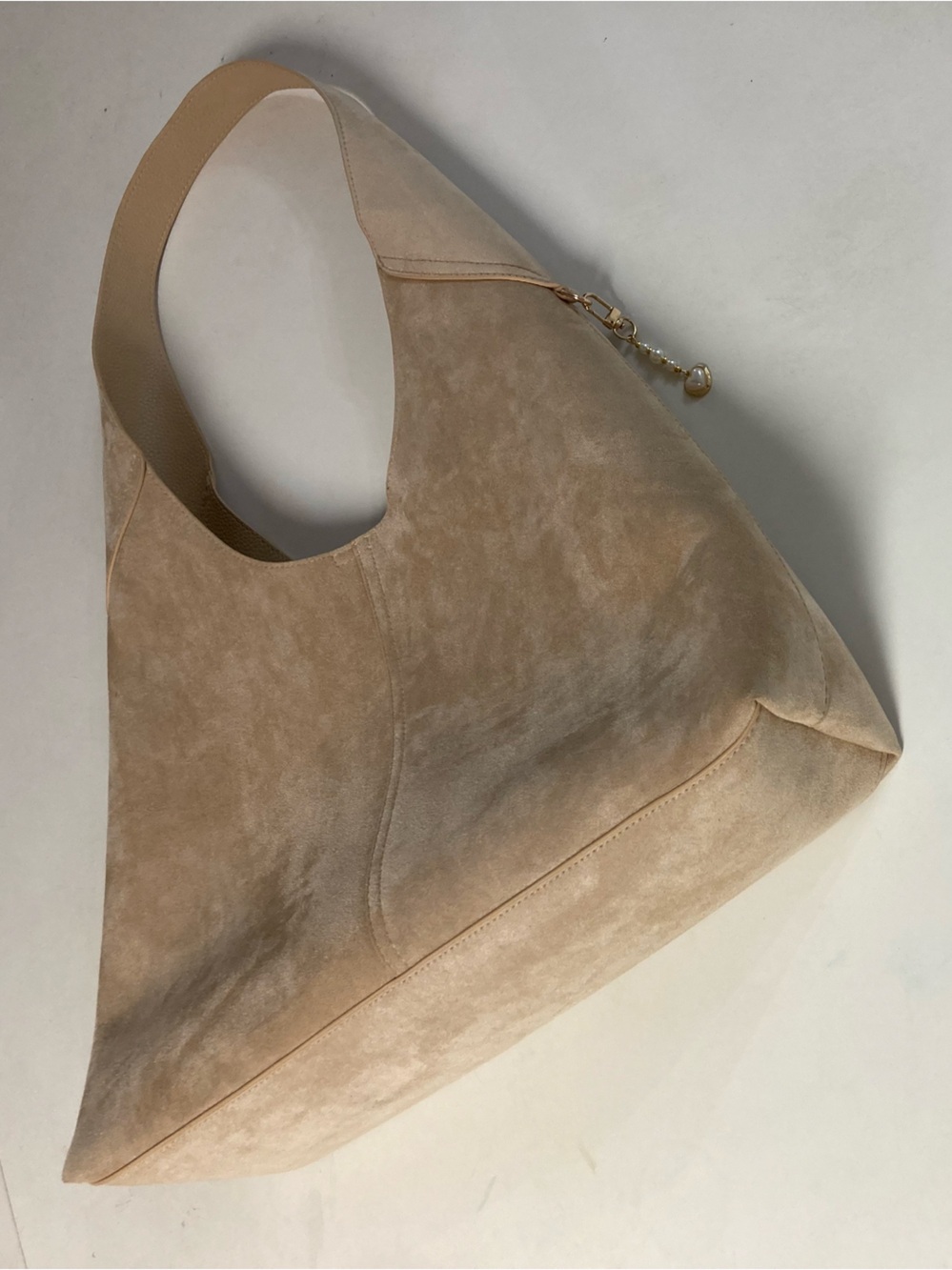 Vegan Suede Cream Brooklyn 39 Bag - Picture 2 of 11